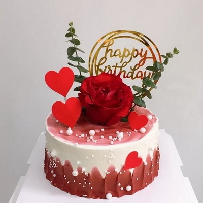 玫瑰花圆形蛋糕